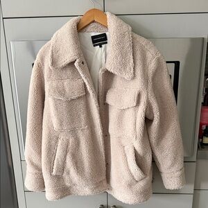 Something Navy Cream Teddy Jacket